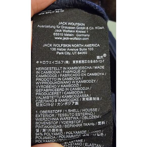 Navy Jack Wolfskin Men's Hiking Pants With Flexshield. Size Small. Excellent. - Picture 9 of 9